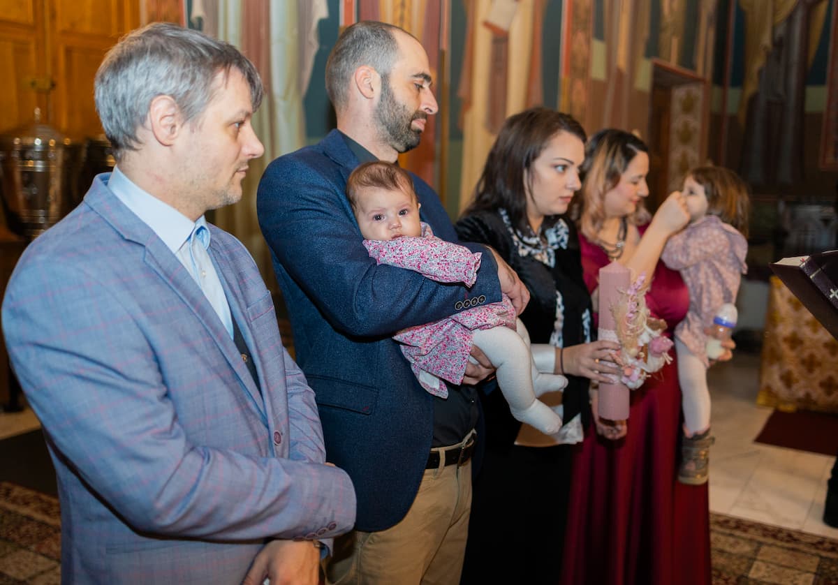 Familie fetita botez color